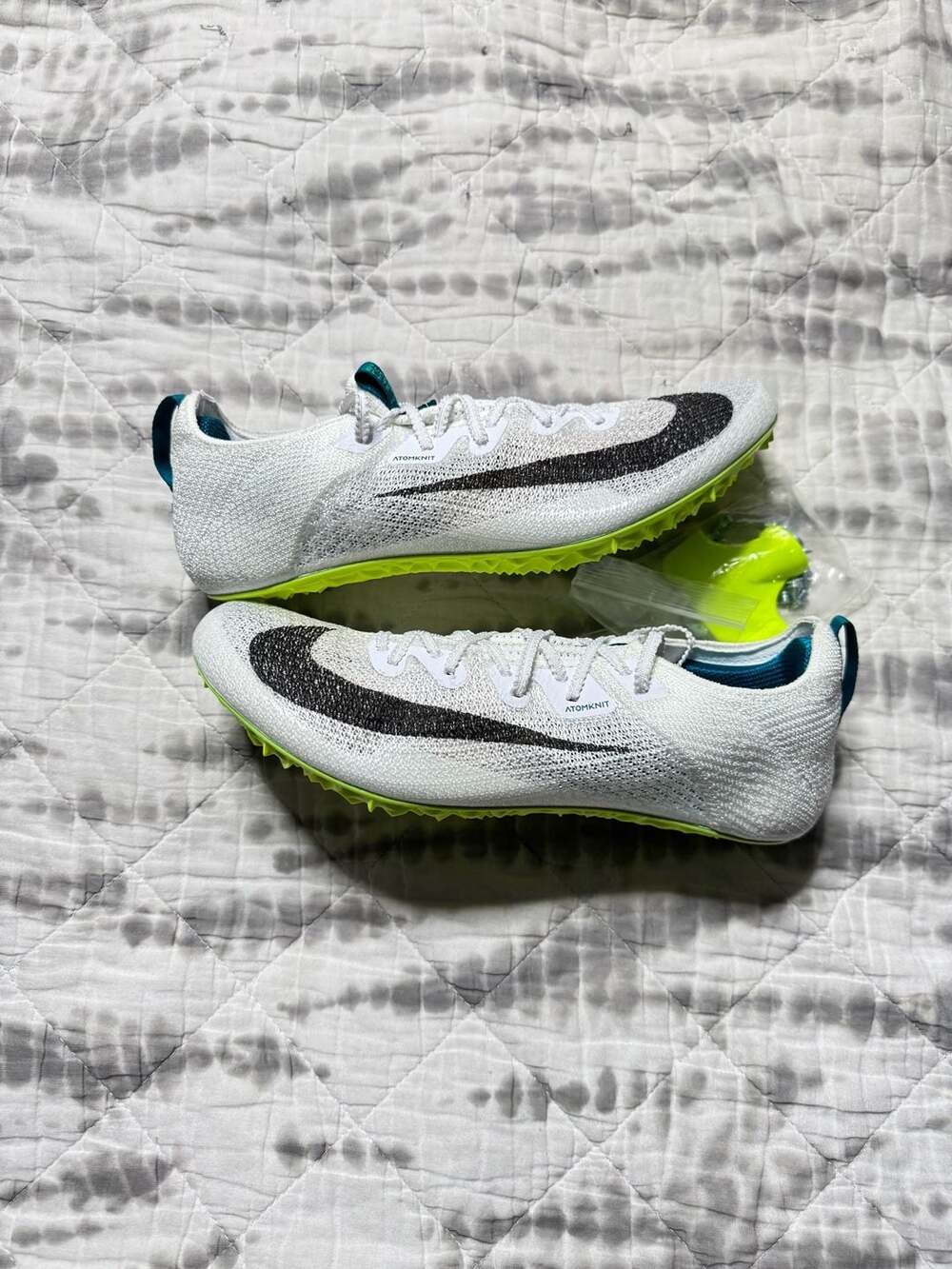 Nike Zoom Superfly Elite 2 Flyknit White Track Cleats Mens 8.5 FZ9662-100